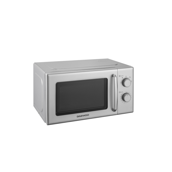 Cuptor cu microunde Daewoo, control mecanic, 20 litri, putere 700 W, 5 niveluri de putere, farfurie interioara de 25,5 cm, culoare cavitate interioara: alb, culoare: Silver [3]