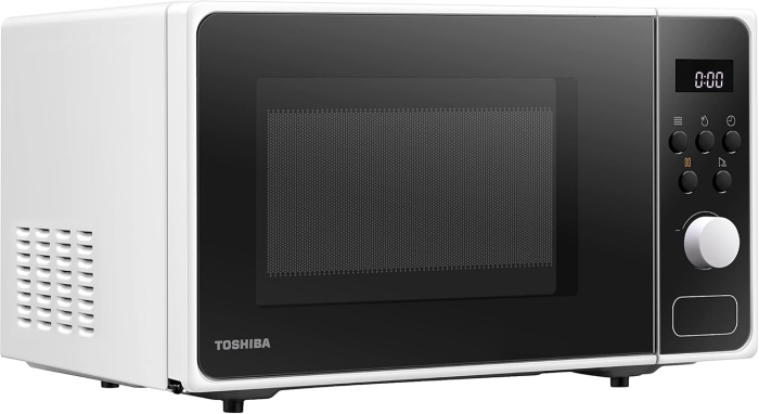 Cuptor cu microunde digital Toshiba, 23 L, putere 800 W, 8 functii auto, functie blocare copii, front negru, carcasa alba [4]