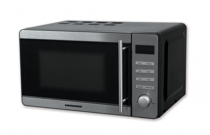 Cuptor cu microunde Heinner HMW-20DBKSS, 20 l, 700 W, Digital, Grill, Timer, Negru/Inox [1]