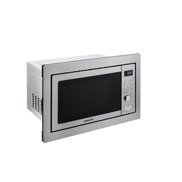 Cuptor cu microunde incorporabi Daewoo, 25 litri, putere 850W, Grill 1200W, display LED alb, control digital, cavitate gri ceramic, 8 programe predefinite, capac protector, diametru platou rotativ 315 [5]