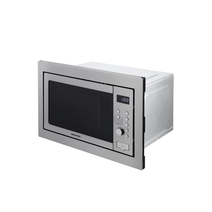 Cuptor cu microunde incorporabi Daewoo, 25 litri, putere 850W, Grill 1200W, display LED alb, control digital, cavitate gri ceramic, 8 programe predefinite, capac protector, diametru platou rotativ 315 [3]