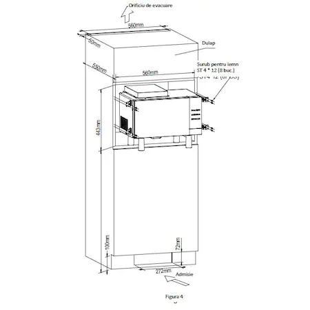 Cuptor cu microunde incorporabil Heinner HMW-23BIXBK, 23 L, 800 W, Grill, Digital, Negru/ Inox [4]