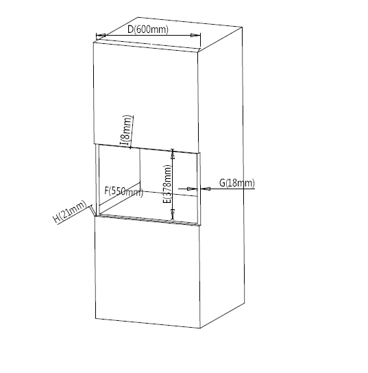 Cuptor cu microunde incorporabil Heinner HMW-25BIGBK, 25 L, 900 W, Grill, Display LCD, Sticla Neagra [4]