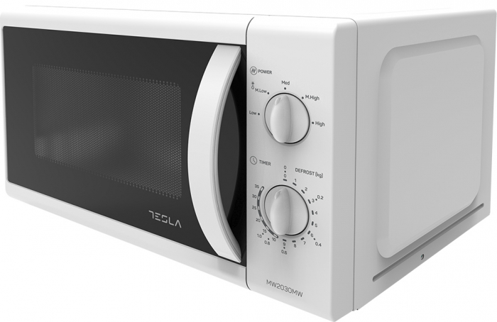 Cuptor cu microunde Tesla MW2030MW 20L, 700W, gatire combinata, sistem blocare copii mecanic, Alb [3]