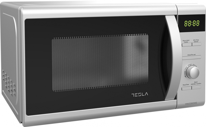 Cuptor cu microunde Tesla MW2060MS 20L, 700W, functii presetate, sistem blocare copii, digital, Argintiu [2]