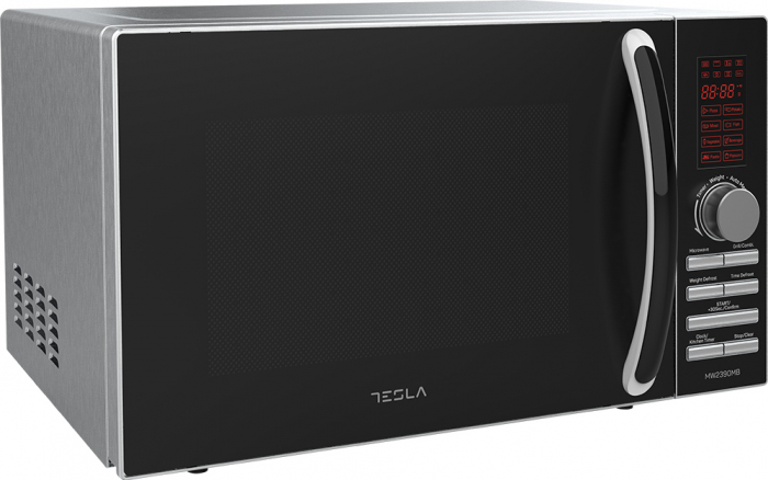 Cuptor cu microunde Tesla MW2390MB 23L, 800W, grill, gatire expres, dezghetare, digital, Argintiu/Negru [3]
