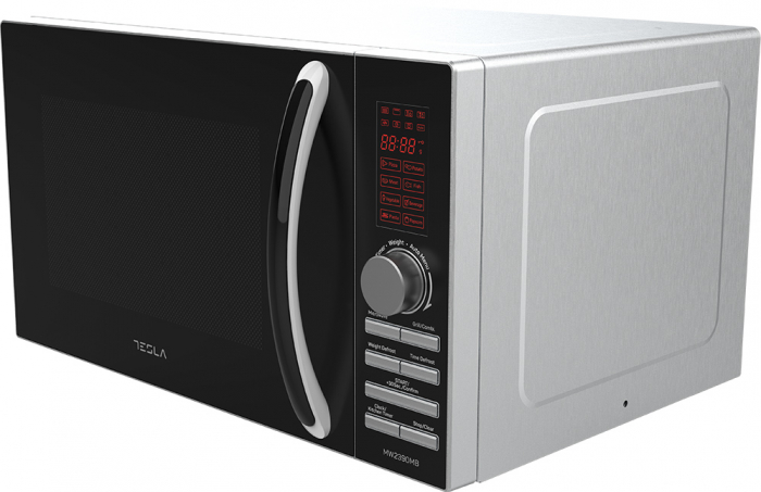 Cuptor cu microunde Tesla MW2390MB 23L, 800W, grill, gatire expres, dezghetare, digital, Argintiu/Negru [4]