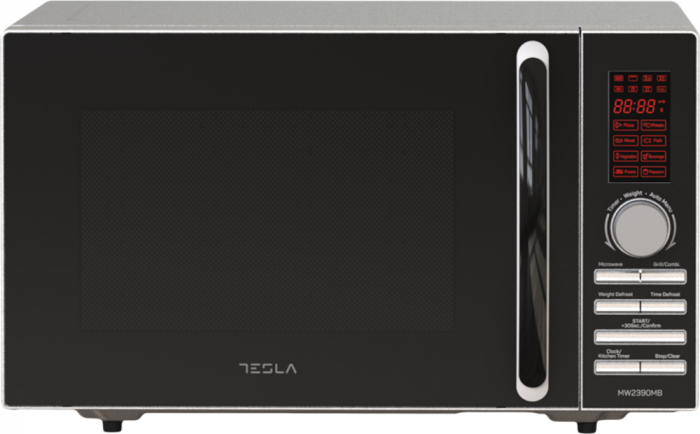 Cuptor cu microunde Tesla MW2390MB 23L, 800W, grill, gatire expres, dezghetare, digital, Argintiu/Negru [2]