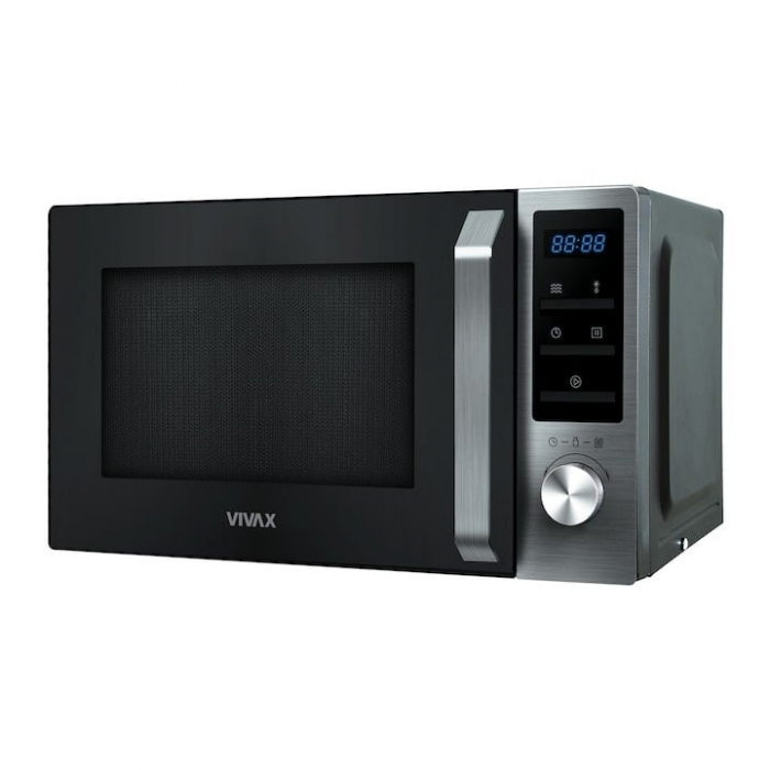 Cuptor cu microunde Vivax MWO-2079BG, 20 l, 700 W, Afisaj Digital, Control Digital, Functie Grill, negru/argintiu [2]
