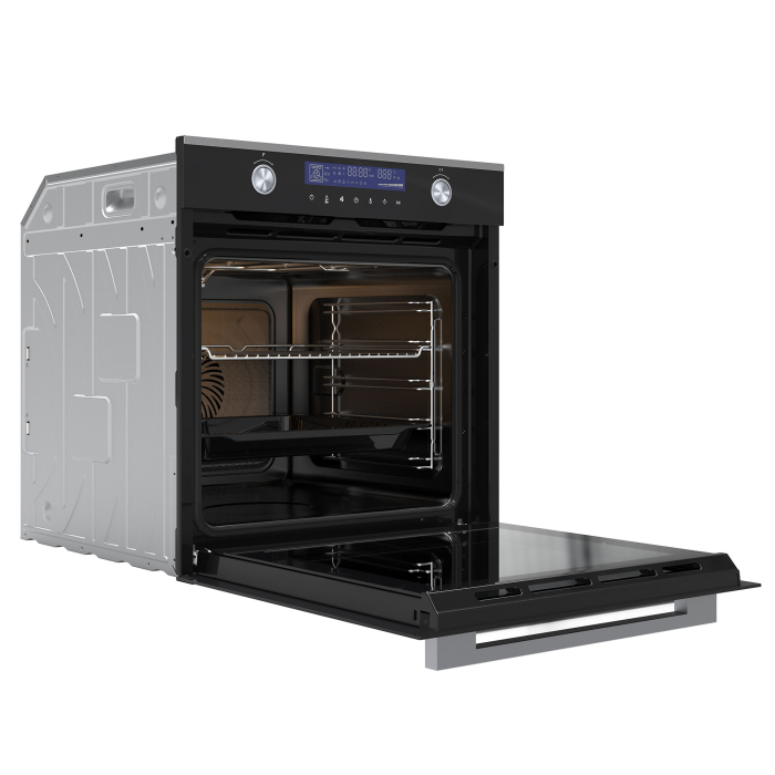 Cuptor Electric 74L, Clasa A+, 13 Funcții, Touch Control LED, Panou Sticlă Neagră – Grill, Convectie 3D, Autocurățare Catalitică + Accesorii Incluse [2]