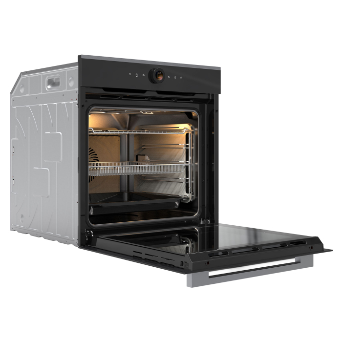 Cuptor Electric 74L, Clasa A+, 15 Funcții, Touch Control TFT, Curatare catalitica, Ventilator, Panou Sticlă Neagră – Grill, Air Fryer + Accesorii Incluse [2]