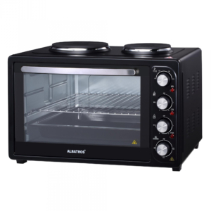 Cuptor Electric Albatros A45BP2 – 45L, 3500W (1800W Cuptor + 2 Plite 700W/1000W), Geam Dublu, Rezistență Sus/Jos, Control Temperatură 90–230°C, Culoare Neagră [3]