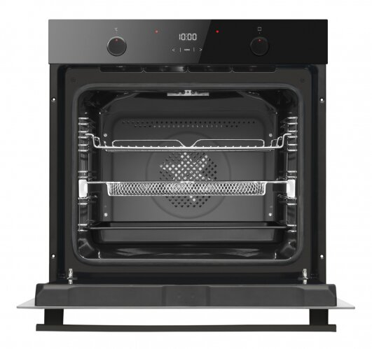 Cuptor electric Hansa, 60 cm, 77L, big cavity, autocuratare catalitica, 10 functii, timer touch, clasa A, soft close, sticla tripla, tava air fry, negru [3]