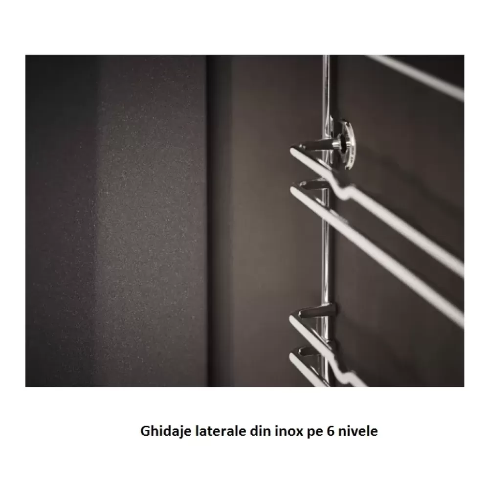 Cuptor electric incorporabil Studio Casa Bellagio FE8102 , 10 functii, 81 l, Grill, Rotisor, Ventilator, Autocuratare catalitica, Display Touch Control, Clasa energetica A, Sticla neagra / Inox [3]
