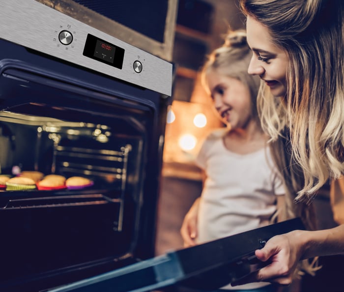 Cuptor electric Pyramis 60IN 80222 Inox – 8 funcții, clasa A, volum 69L, butoane retractabile, timer electronic, afișaj digital, Grill, finisaj inox modern și rezistent [2]