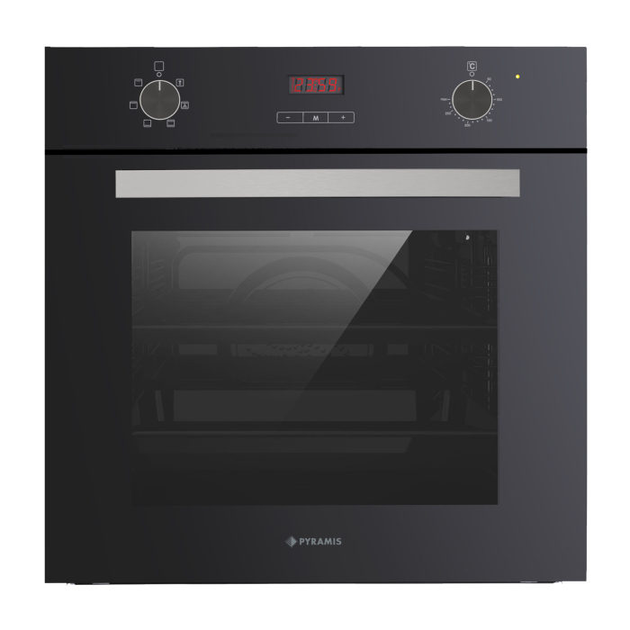 Cuptor electric Pyramis 60IN 8060 Black Glass – 64L, clasa A, 6 funcții, control electronic, finisaj sticlă neagră, design elegant și durabil [1]