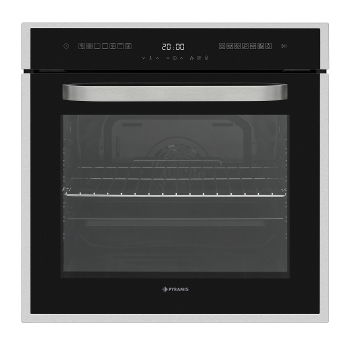 Cuptor electric Pyramis 60IN BO113V Black Glass & Inox – 78L, 9 moduri, Touch Control, Vap Clean, funcții automate, finisaj sticlă neagră și inox [1]