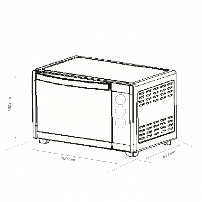 Cuptor electric Samus CS-35B2, Control temp. de la 100°C la 230°C, 35 litri, 1600 W, 3 programe, timer, Negru [2]