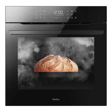 Cuptor incorporabil Amica, X-type, 77L, autocuratare catalitica, touch control, 12 programe, soft close, soft-steam, ghidaje telescopice, negru [2]