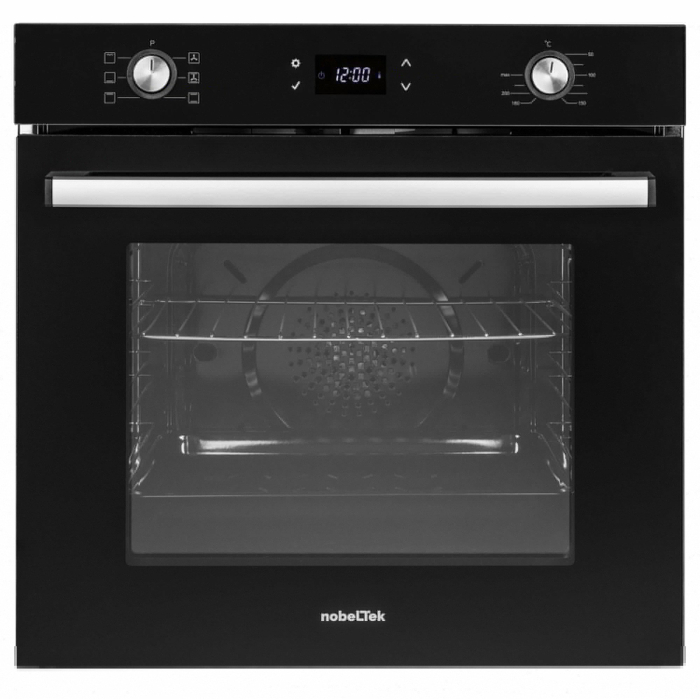 Cuptor incorporabil electric NobelTek NBIO-627BK-1, 7 functii, timer digital, 60L, sticla dubla, ventilator de racire, Negru [1]