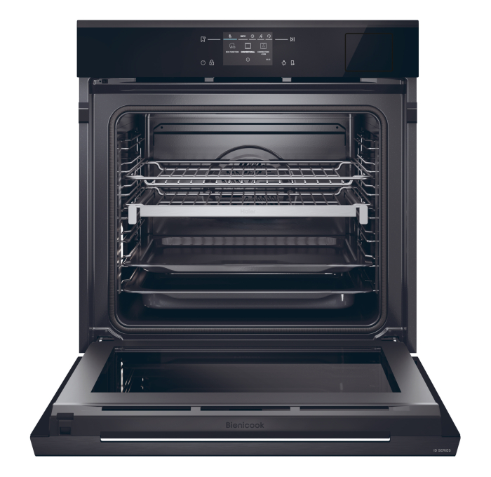 Cuptor incorporabil Haier, 78 l, Autocuratare pirolitica, Clasa A++, Wifi, Camera, Softclose&Softopen da, Click&Clean, Design ID S6,, Negru [2]