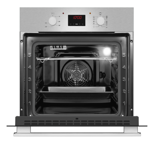 Cuptor incorporabil Hansa Fine, display, 9 functii, grill, ventilator, EvenBaking, incalzire rapida, 62 L, clasa A, inox [2]