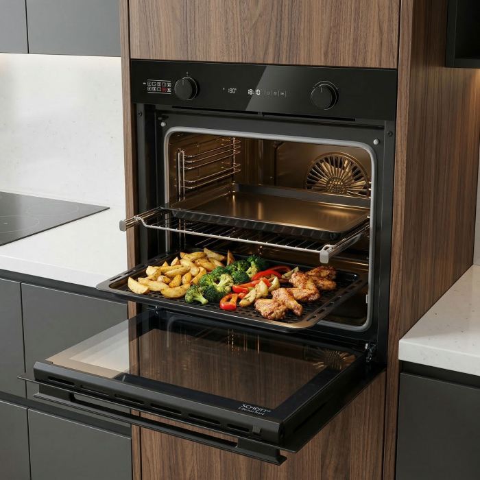 Cuptor incorporabil LDK 1073BK PREMIUM, Clasa A, Capacitate 73 l, 10 functii, 4 tavi, Grill, Dezghetare, Timer, Iluminare cuptor, temperatura reglabila pana la 300°C, Negru [2]