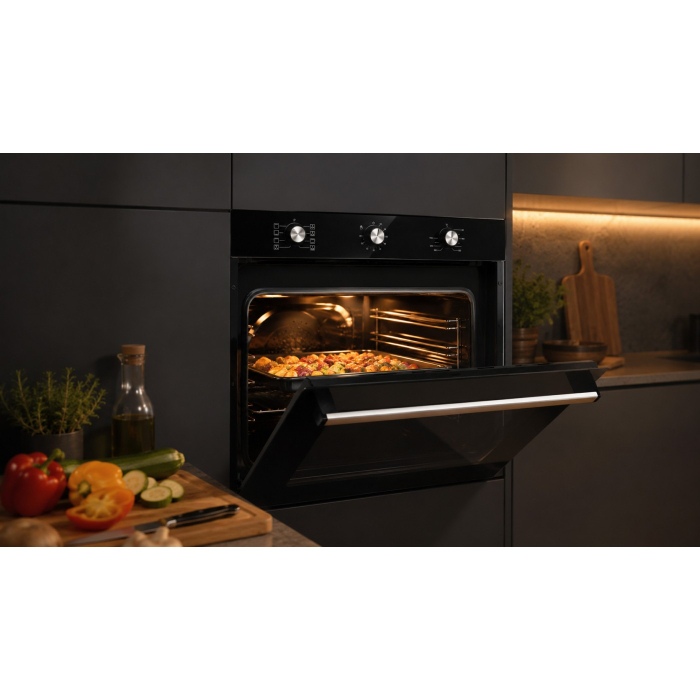 Cuptor incorporabil LDK 718BK, Clasa A, Capacitate 76 litri, 8 functii, Grill, Dezghetare, Timer, Iluminare cuptor, Negru [5]