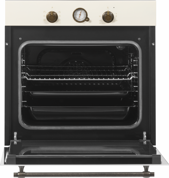 Cuptor incorporabil rustic Fram FBO-S607GCAR-RBG, 60 l, 7 functii, Display analog, Bej [3]