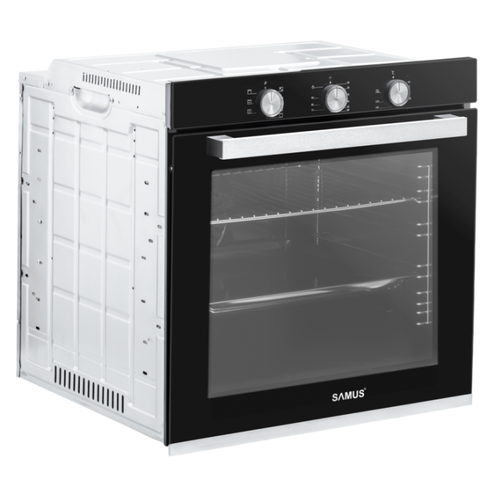 Cuptor incorporabil Samus SC8170BGTV, clasa energetica A,  7 functii, grill, ventilatie, timer mecanic, 2500 W, Negru [4]
