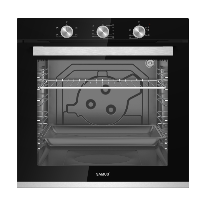 Cuptor Incorporabil Samus SC840GT, 87 L, 4 Functii, 2400 W, Grill, Timer, Iluminare, Ventilatie, Clasa energetica A, Negru/Inox [1]
