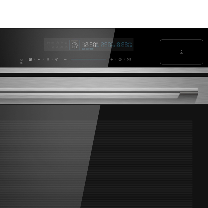 Cuptor multifunctional cu abur Master Kitchen, gama Edge, Display Touch, Volum 72 l, 14 functii de gatire, SteamBake, 3 cicluri de abur (25%, 50%, 75%), Sonda masurare temperatura, Design sticlă neagr [2]