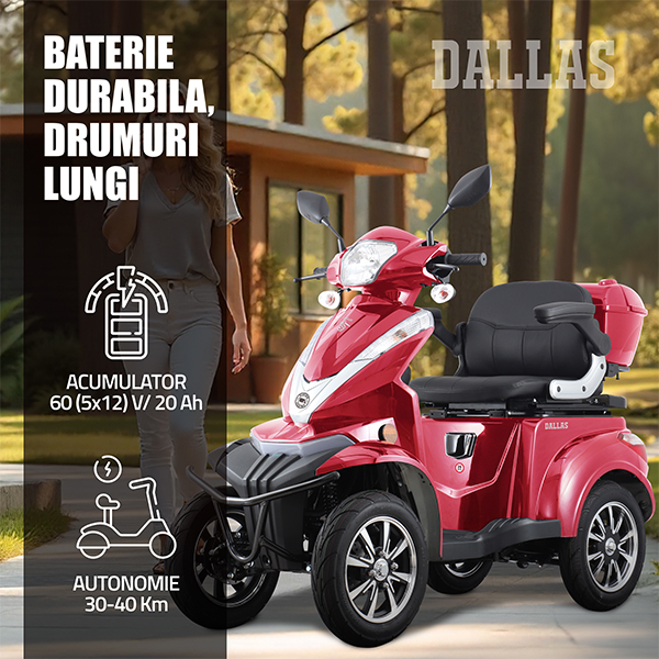 Cvadriciclu electric Samus Dallas-4R1-10T1000-60V20-Red [6]