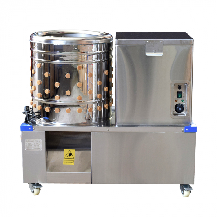 Deplumator cu 136 degete, putere 1500W, cu oparitor 1800W – echipament profesional pentru dezosare rapidă păsări [1]