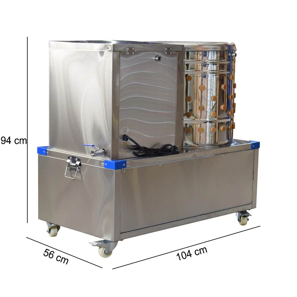 Deplumator cu 136 degete, putere 1500W, cu oparitor 1800W – echipament profesional pentru dezosare rapidă păsări [5]