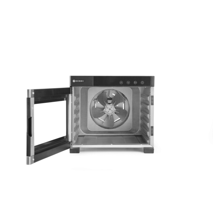 Deshidrator alimente Hendi Profi Line, 550 W, 6 tavi inox, interior si exterior inox, temperatura reglabila 35-75°C, Gri, timer, panou de control digital [2]