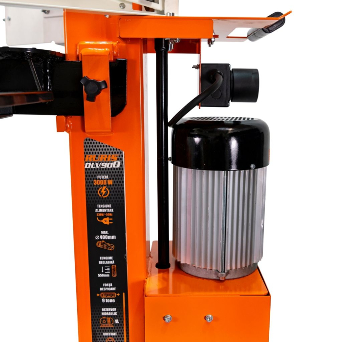 Despicator de lemne electric DLV900, 9 tone, 3000W, 230V, diametru despicare 70-400 mm, rezervor hidraulic 4L [6]