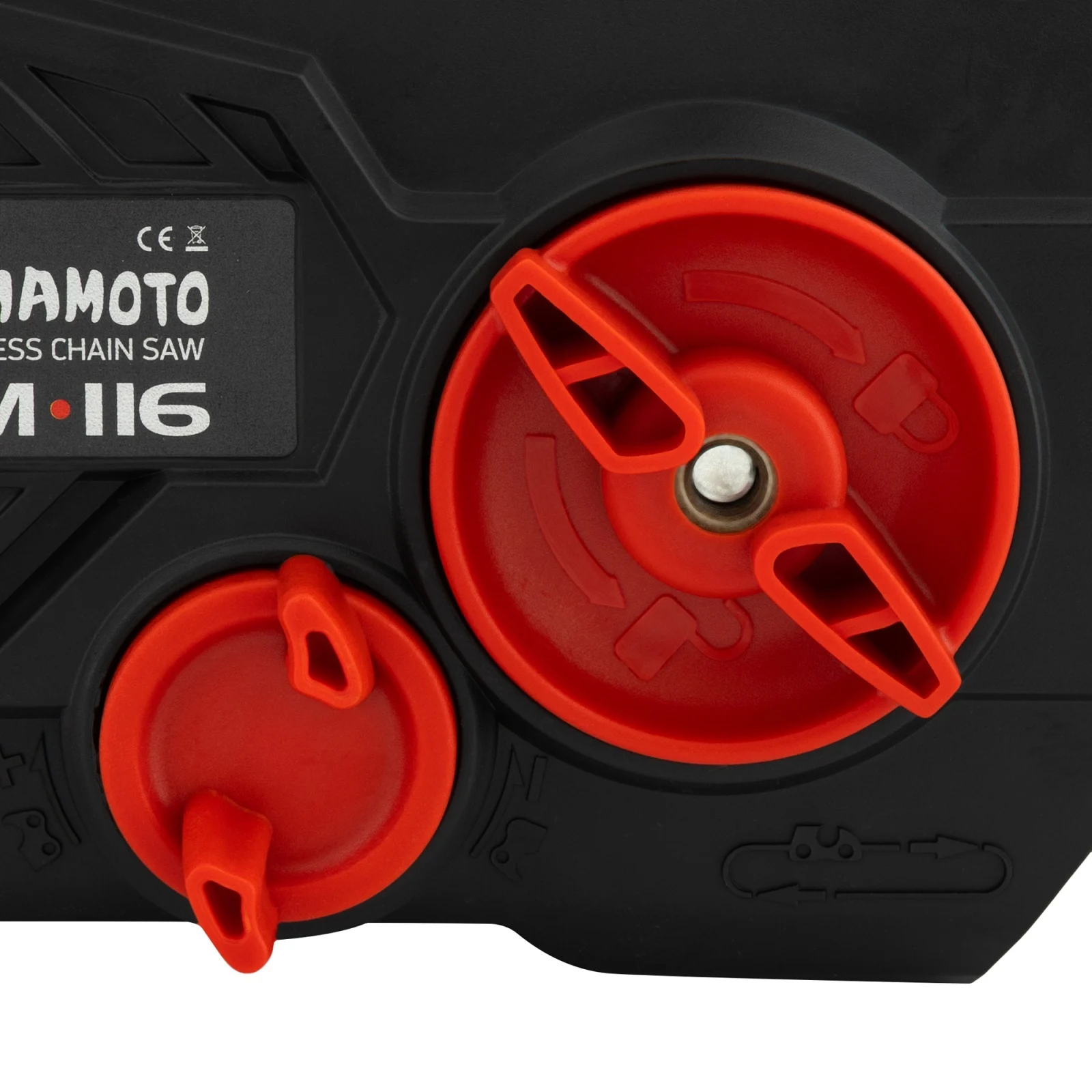 Drujbă Electrică  pe Acumulator YM.116 Yamamoto – Motor Brushless, Lățime Lamei 14'', 2 Acumulatori 20V/4.0Ah, Încărcător Dublu Loc, Oprire Siguranță, Întinzător Lanț Auto-Tensionat [9]