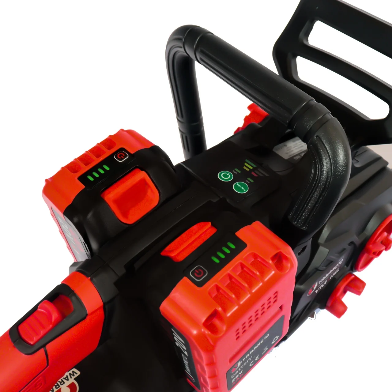 Drujbă Electrică  pe Acumulator YM.116 Yamamoto – Motor Brushless, Lățime Lamei 14'', 2 Acumulatori 20V/4.0Ah, Încărcător Dublu Loc, Oprire Siguranță, Întinzător Lanț Auto-Tensionat [3]