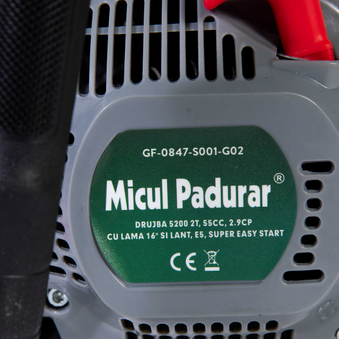 Drujba Micul Padurar 5200,2T, 55CC, 2.9CP, Carburator pump-film, GF-0847-S001-G02 [3]