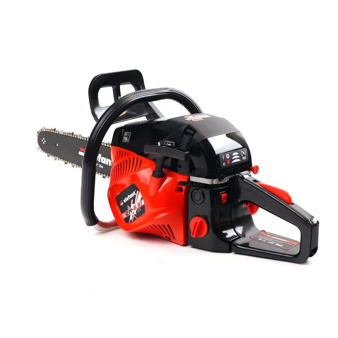 Drujba pe benzina ELEFANT EM-5.5, rotatie 10000 rot / min, putere 4,1 kW / 5,5 CP, 2 lame, 2 lanturi [4]