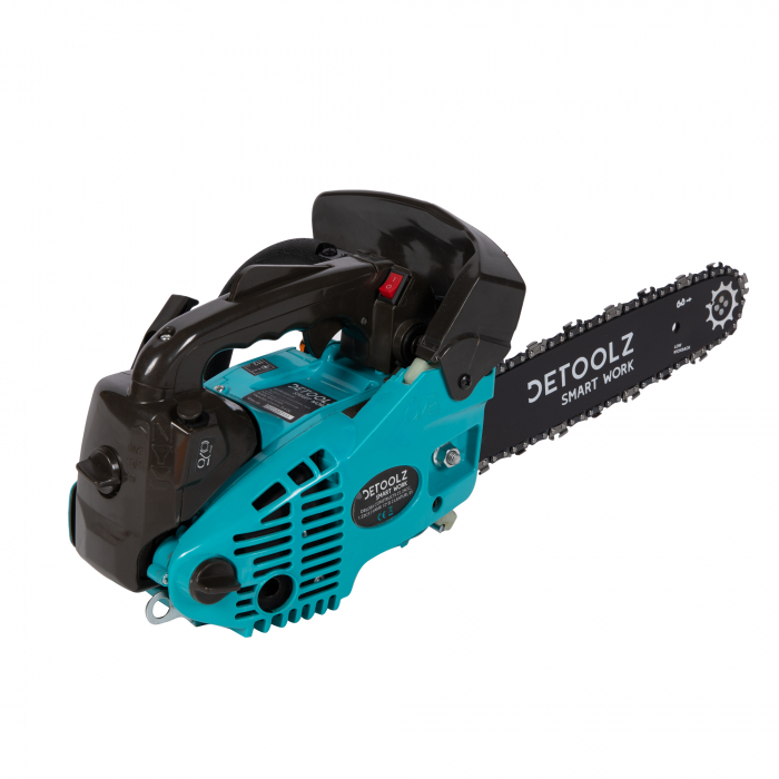 Drujba pentru constructii DETOOLZ DZ-D117-S001-G01, 2T, 25CC, 1.2CP, 9000 rpm, 2 lame si 2 lanturi [3]