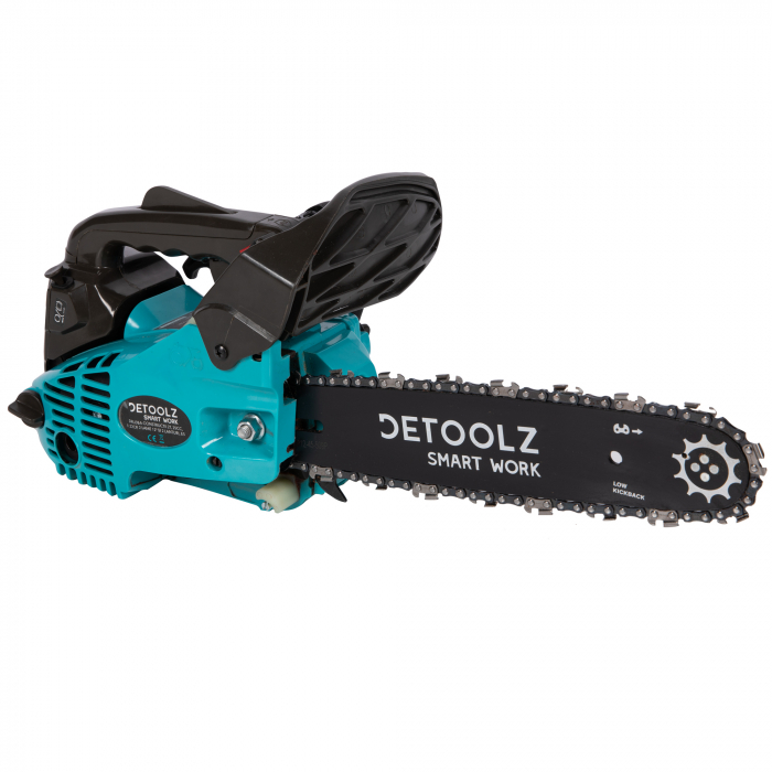 Drujba pentru constructii DETOOLZ DZ-D117-S001-G01, 2T, 25CC, 1.2CP, 9000 rpm, 2 lame si 2 lanturi [2]