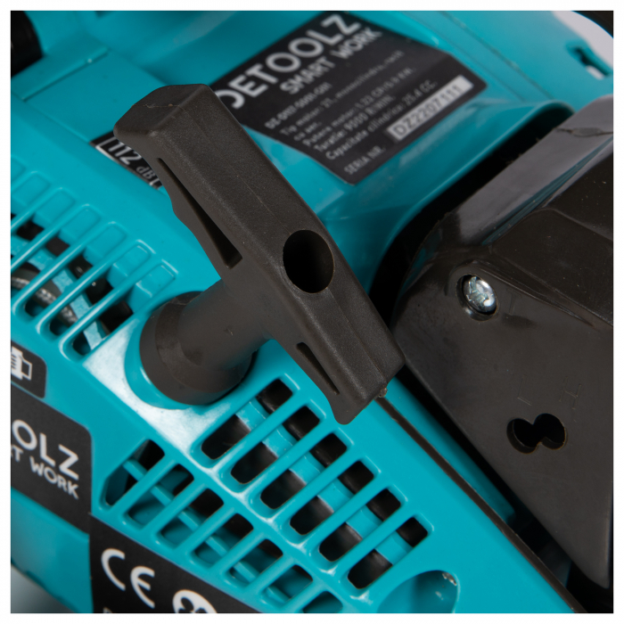 Drujba pentru constructii DETOOLZ DZ-D117-S001-G01, 2T, 25CC, 1.2CP, 9000 rpm, 2 lame si 2 lanturi [7]