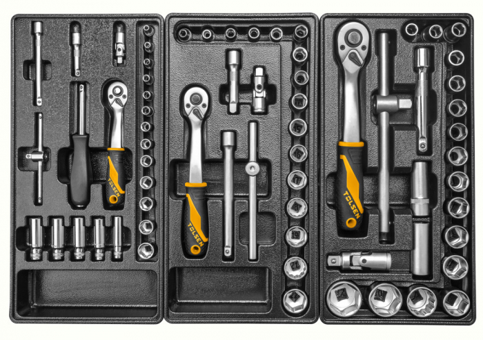 Dulap mobil cu set scule, 7 sertare, 10 seturi scule, set de 189 de scule 845x465x965mm - Tolsen [2]