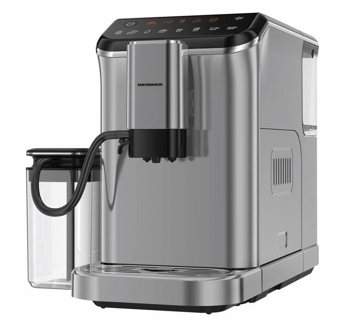 Espressor automat Heinner Genesis HEMA-D20DGREY, 1350W, 20 bar, recipient lapte, capacitate rezervor apa 1.5L, capacitate compartiment boabe 190g, Gri [5]
