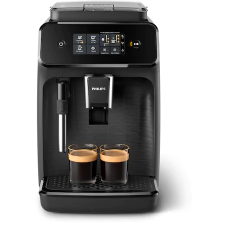 Espressor automat Philips, 15 bar, 2 bauturi, 12 setari de macinare, Afisaj tactil, Rezervor 1.8 l, Setare Eco, Sistem classic de spumare a laptelui, Negru [3]