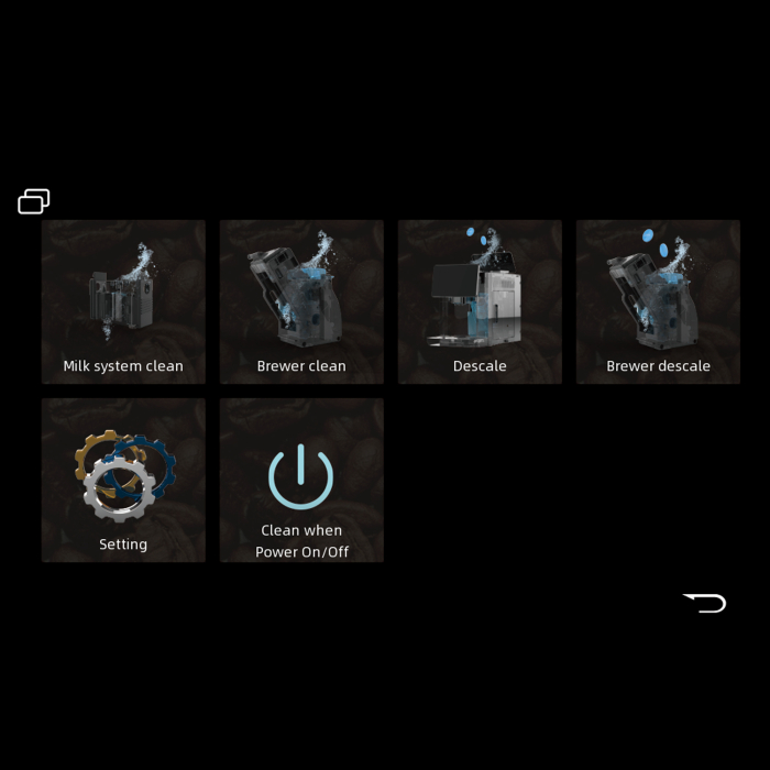 Espressor automat Samus Magnifique 19, Putere 1200-1450 W, 19 bari, Rezervor apa 1.7 L, Recipient cafea boabe 250 g, 20 tipuri bauturi, Inaltime reglabila duze cafea [12]