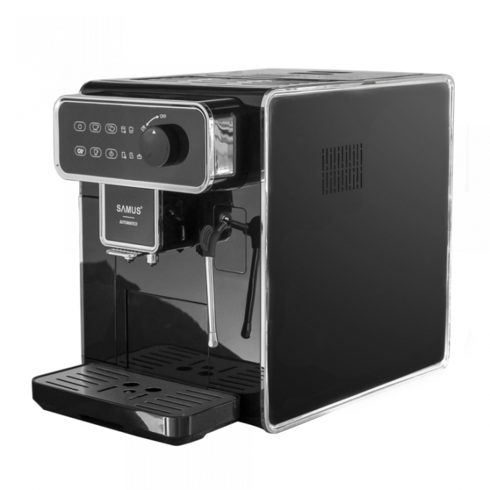 Espressor cafea Samus Automatico, automat, rasnita incorporata, cafea boabe,, 5 nivele de macinare, sistem cappuccino, oprire automata, protectie supraincalzire, Negru [5]