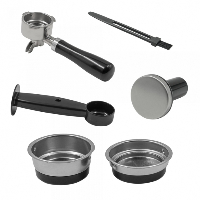 Espressor cafea Samus Maestro 20, cu rasnita incorporata, cafea macinata/ cafea boabe, 20 bar,  capacitate rasnita 200 g, filtru dublu din inox, afisaj analogic al presiunii, Inox [8]
